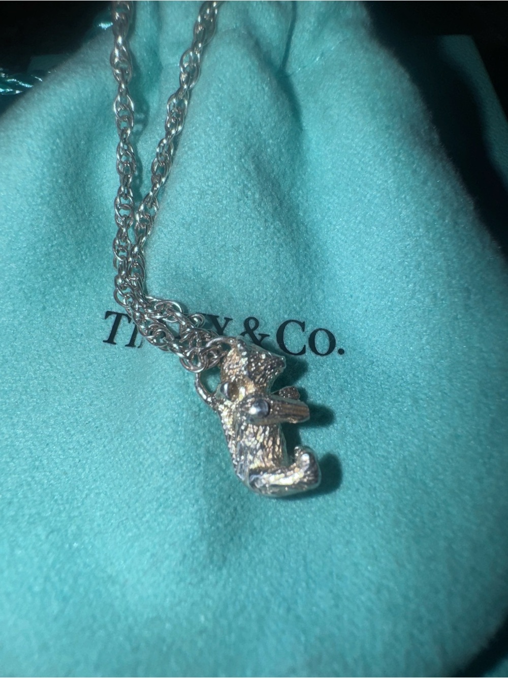 Tiffany and Co. Extremely rare teddy bear necklace, full inclusion - Picture 5 of 7